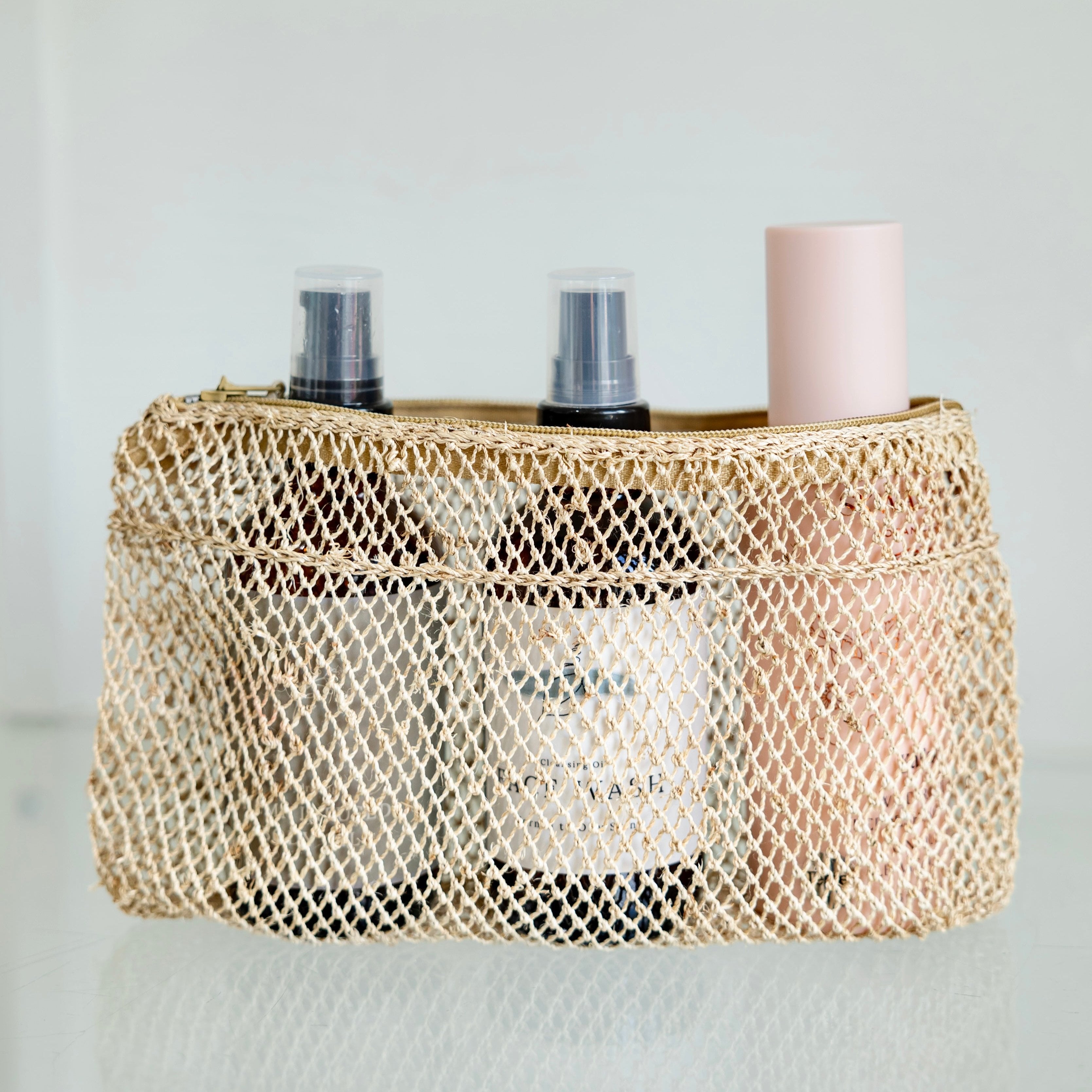 Natural Woven Make Up Pouch