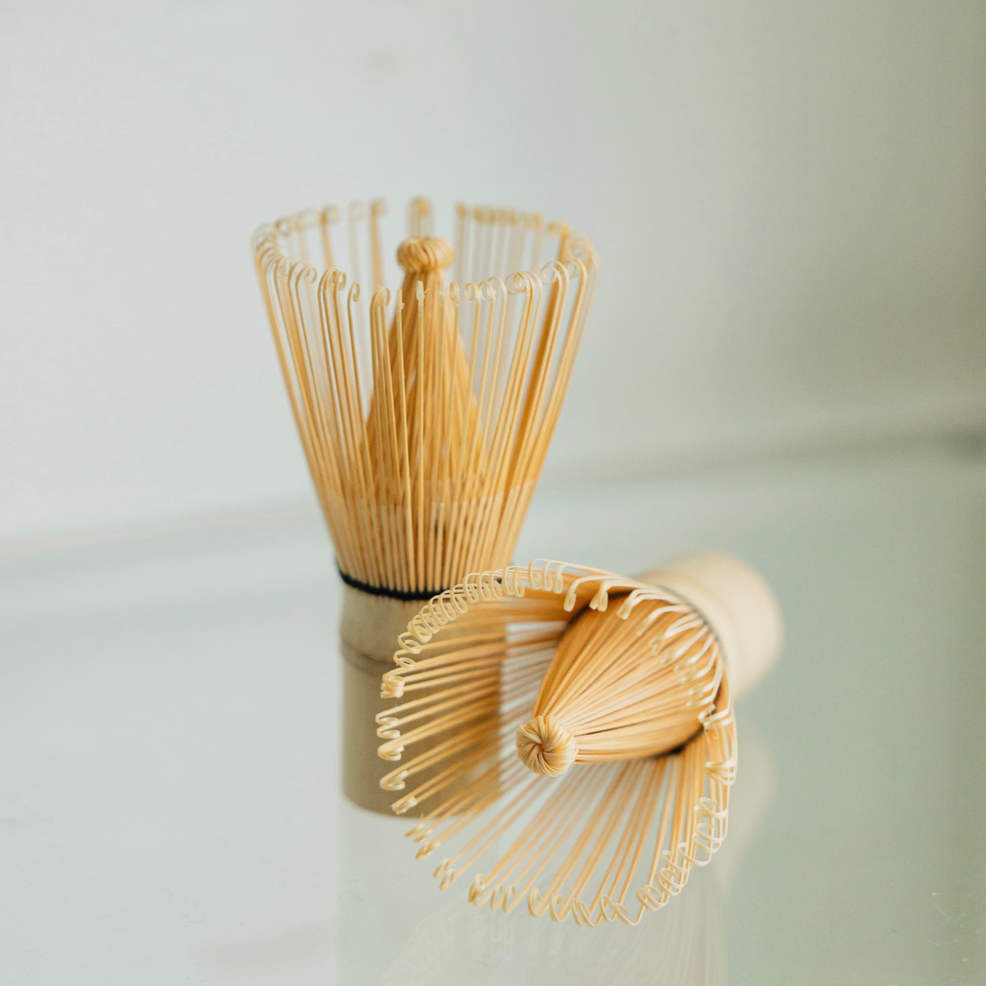 Two matcha whisks 