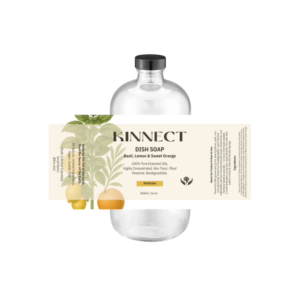 Dish Soap Refills - Basil, Lemon and Sweet Orange