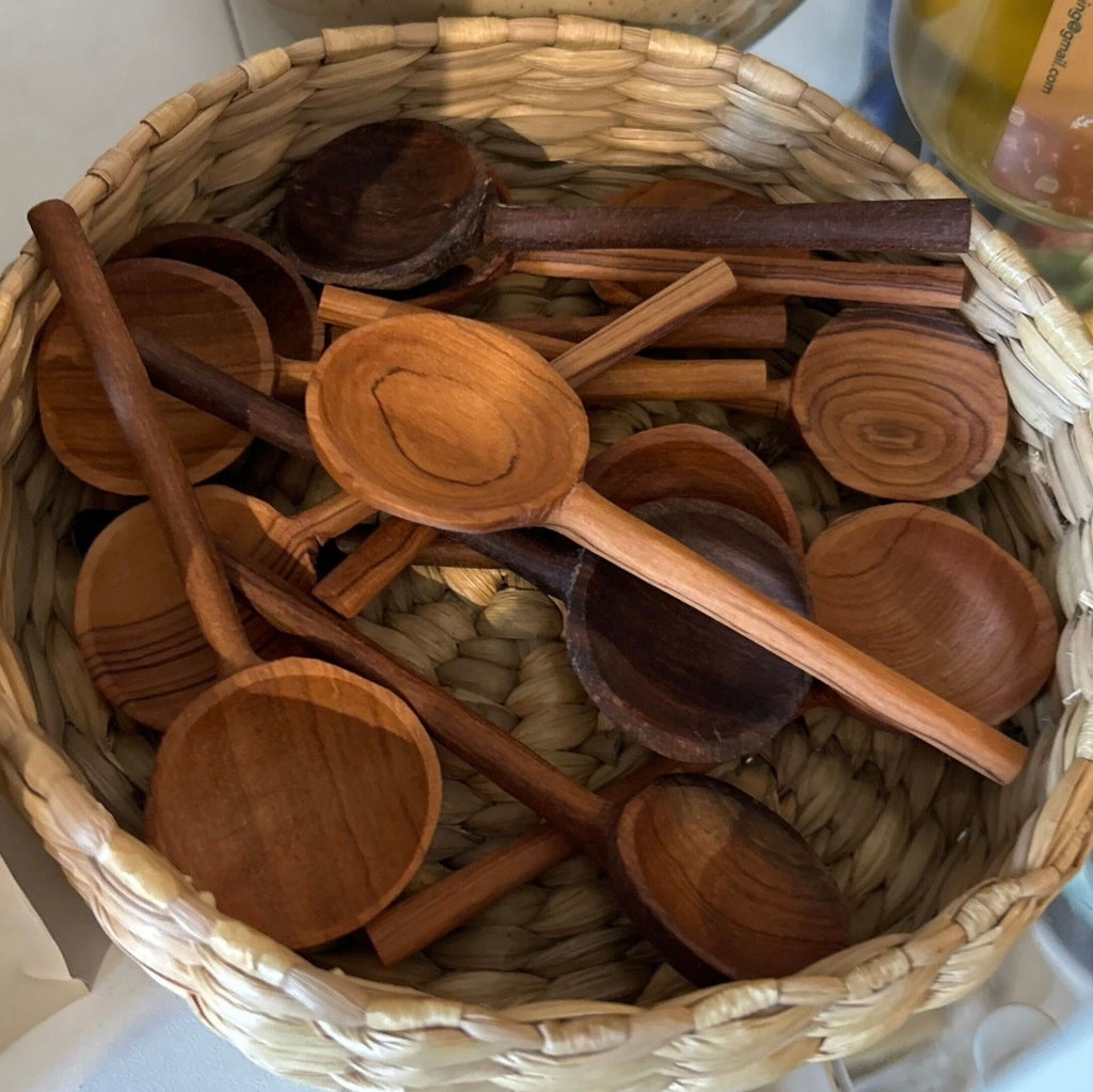 Hand Carved Wood Tea Spoon