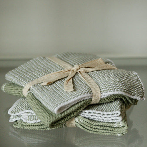 Knit Cotton Dish Cloth [set of 2]