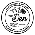 Logo of The Den quality goods & refillery in Ucluelet, British Columbia